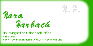 nora harbach business card